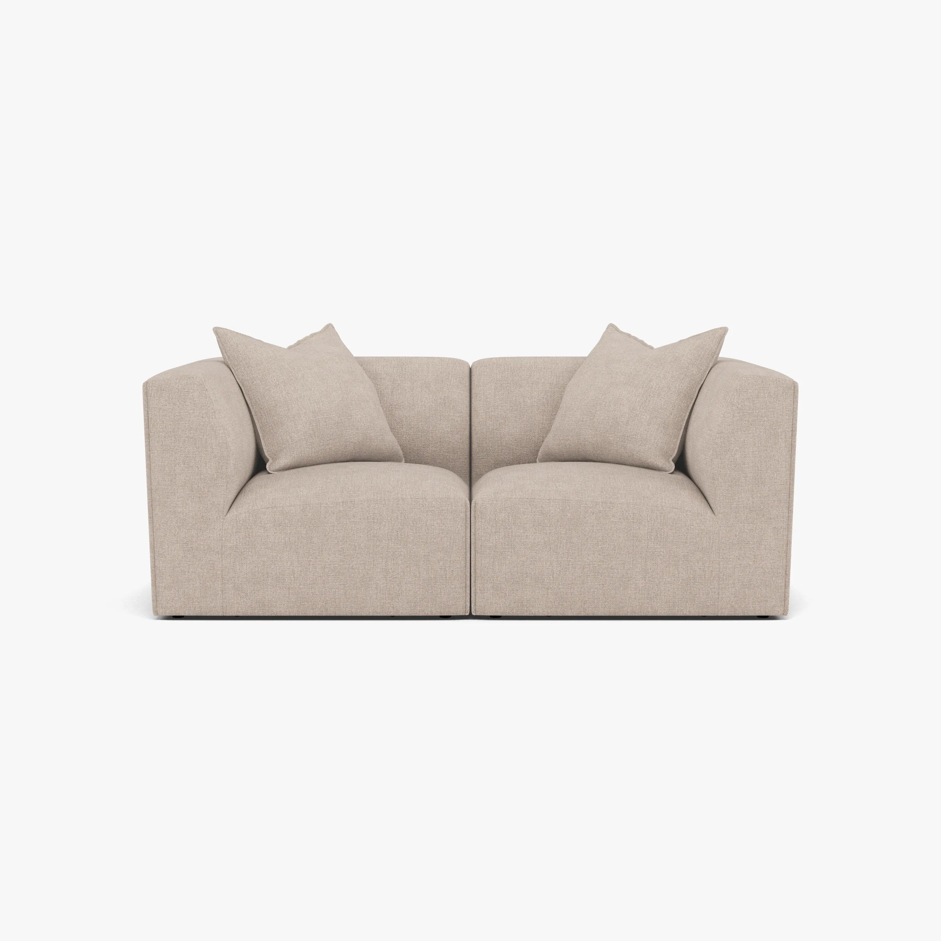 Walt Modular Sofa 2-Seater Ivory Beige Fabric
