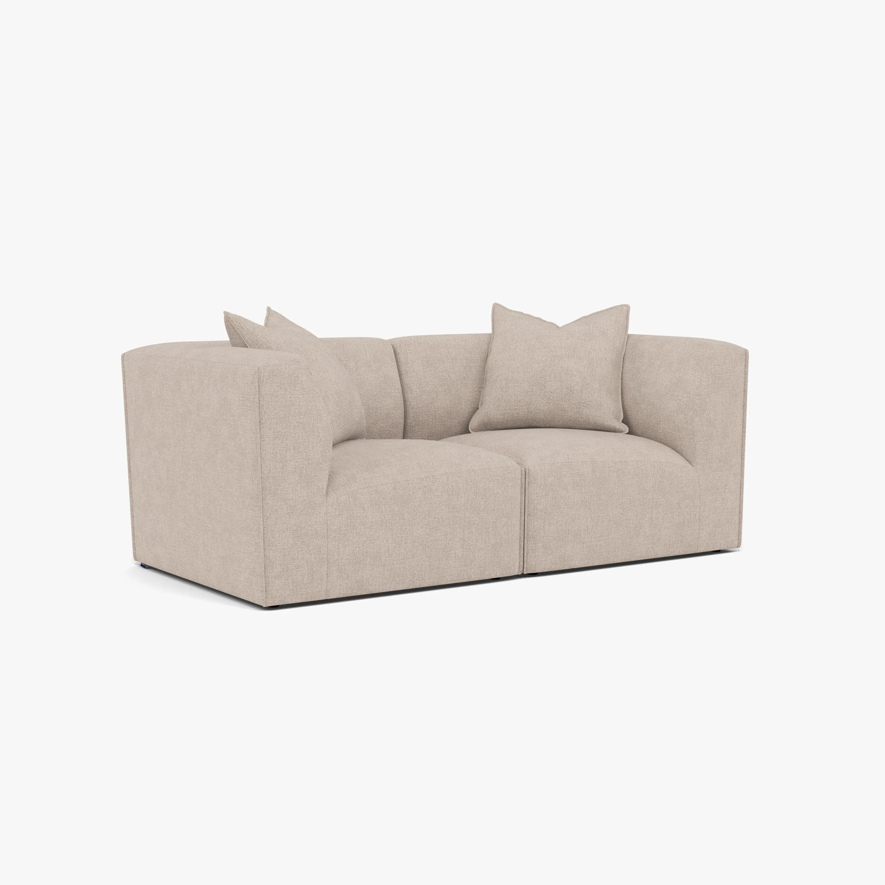 Walt Modular Sofa 2-Seater Ivory Beige Fabric