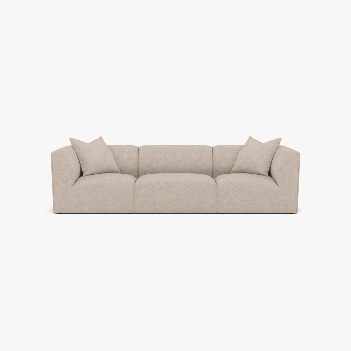 Walt Modular Sofa 3-Seater Ivory Beige Fabric