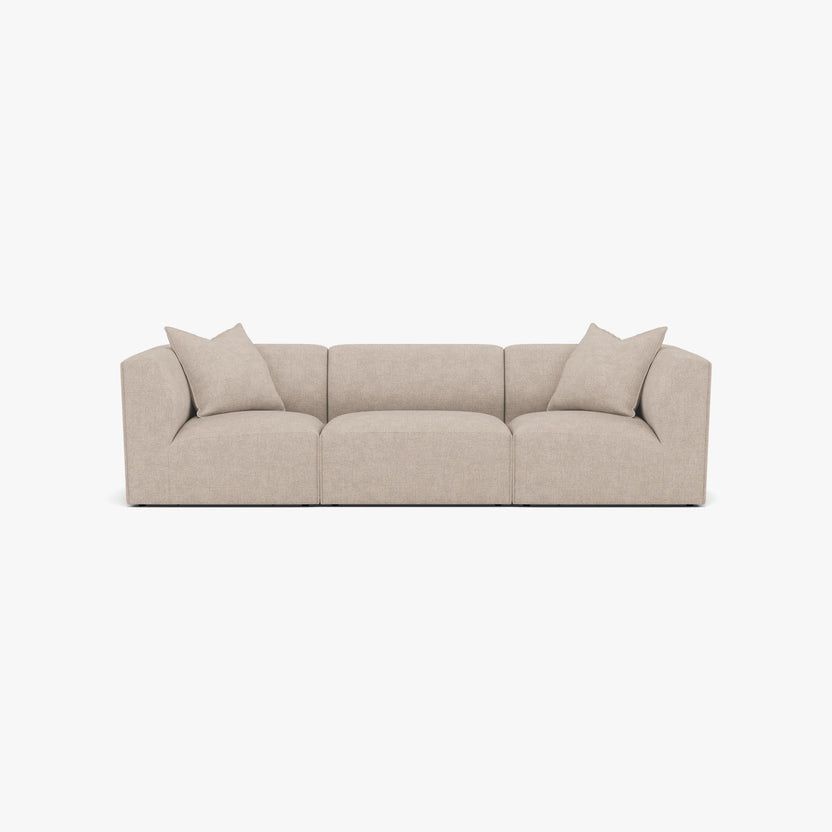 Walt Modular Sofa 3-Seater Ivory Beige Fabric