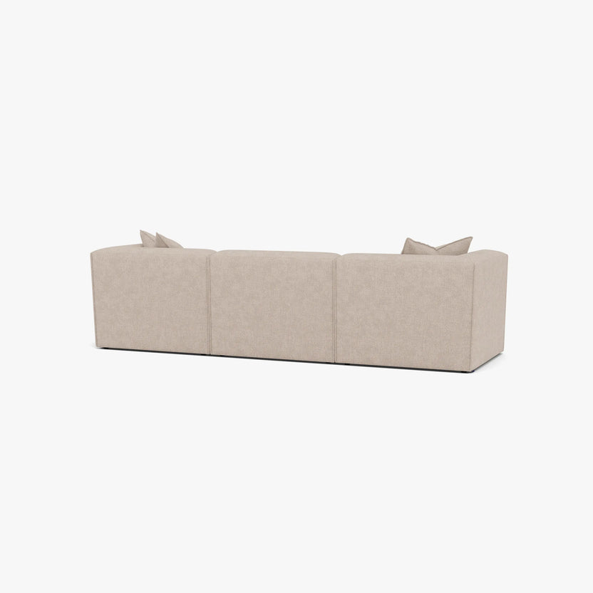 Walt Modular Sofa 3-Seater Ivory Beige Fabric