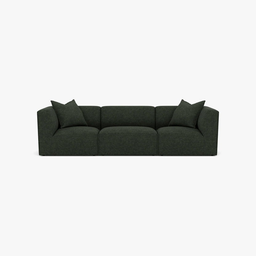 Walt Modular Sofa 3-Seater Olive Green Fabric