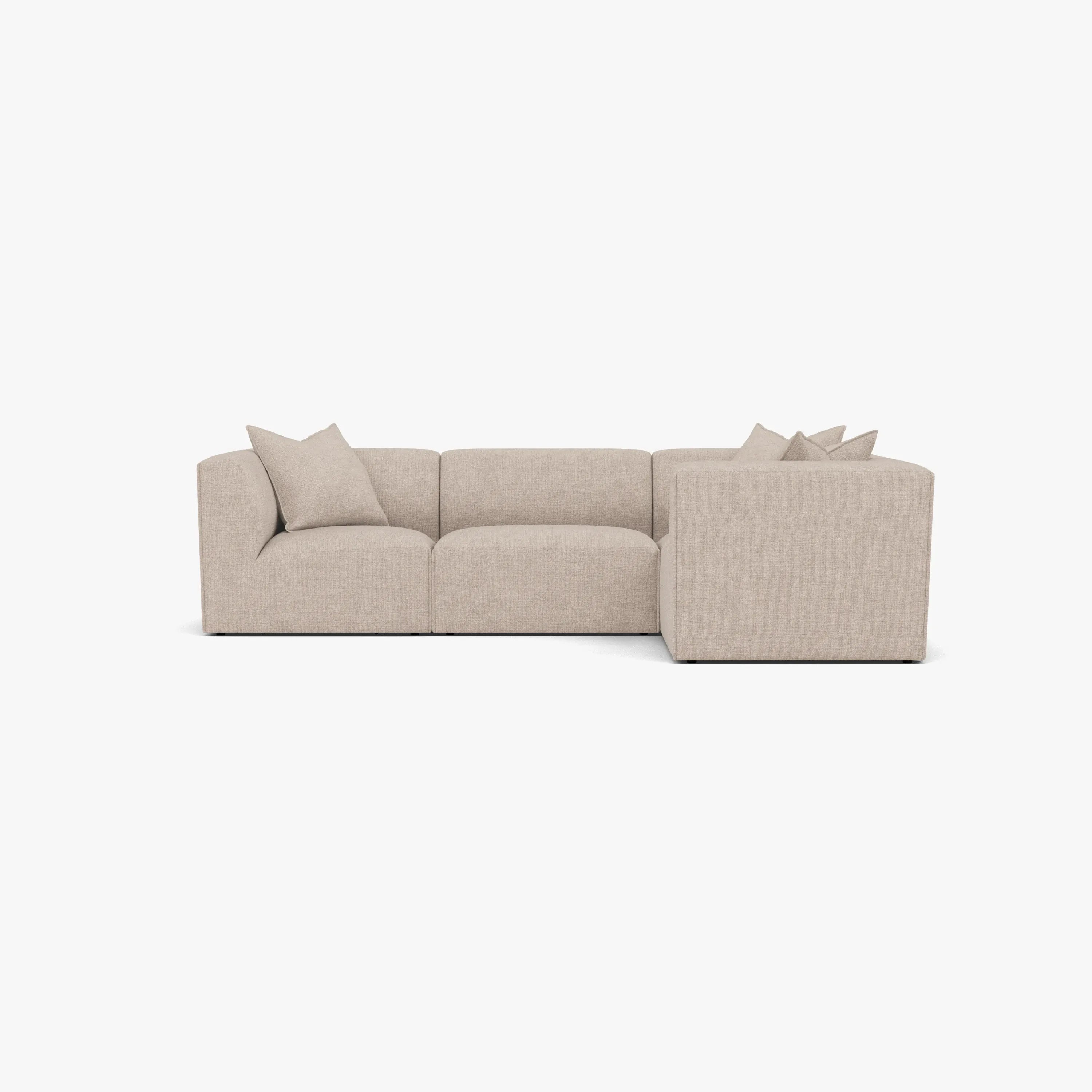 Walt Modular Sofa 4-Seater Corner Ivory Beige Fabric