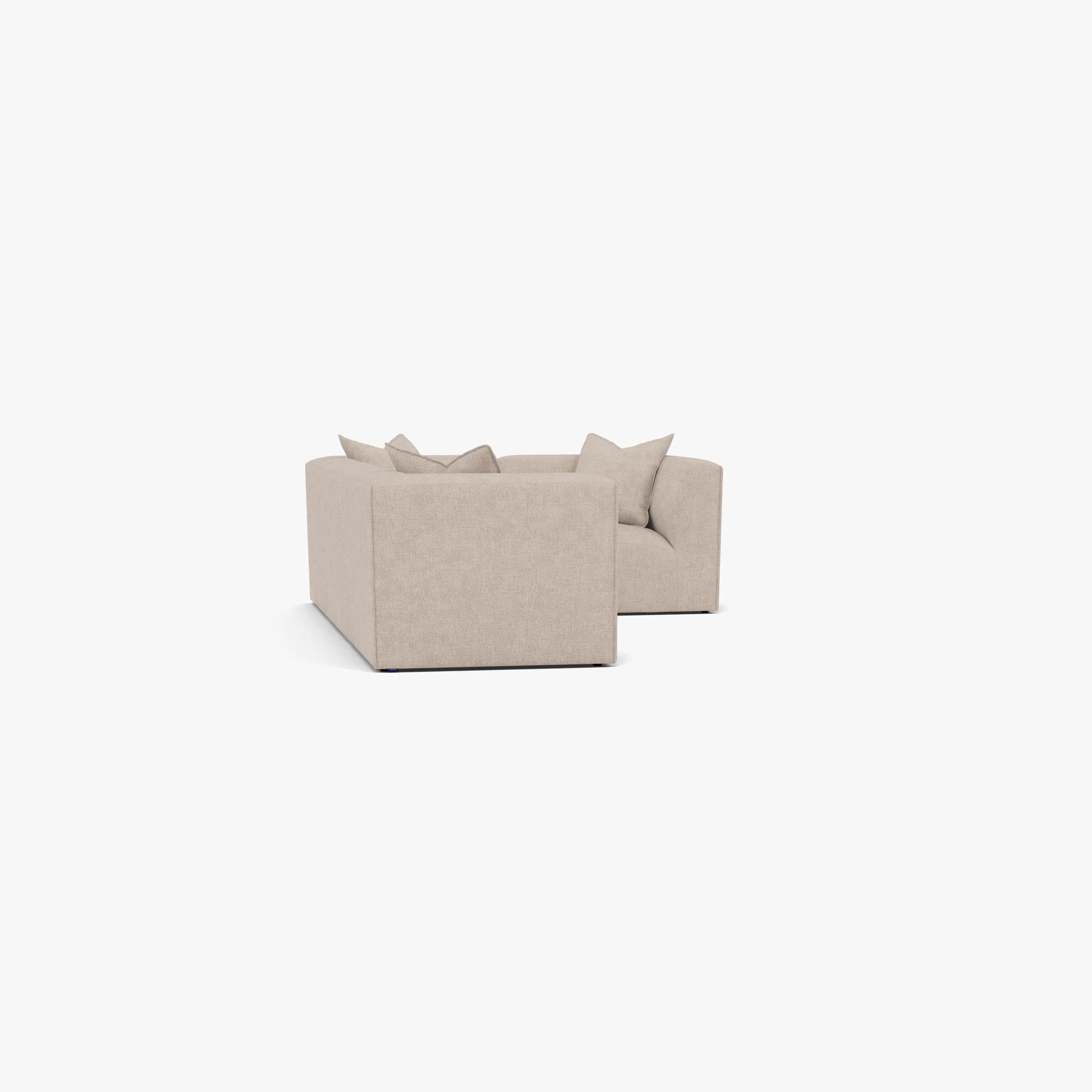Walt Modular Sofa 4-Seater Corner Ivory Beige Fabric