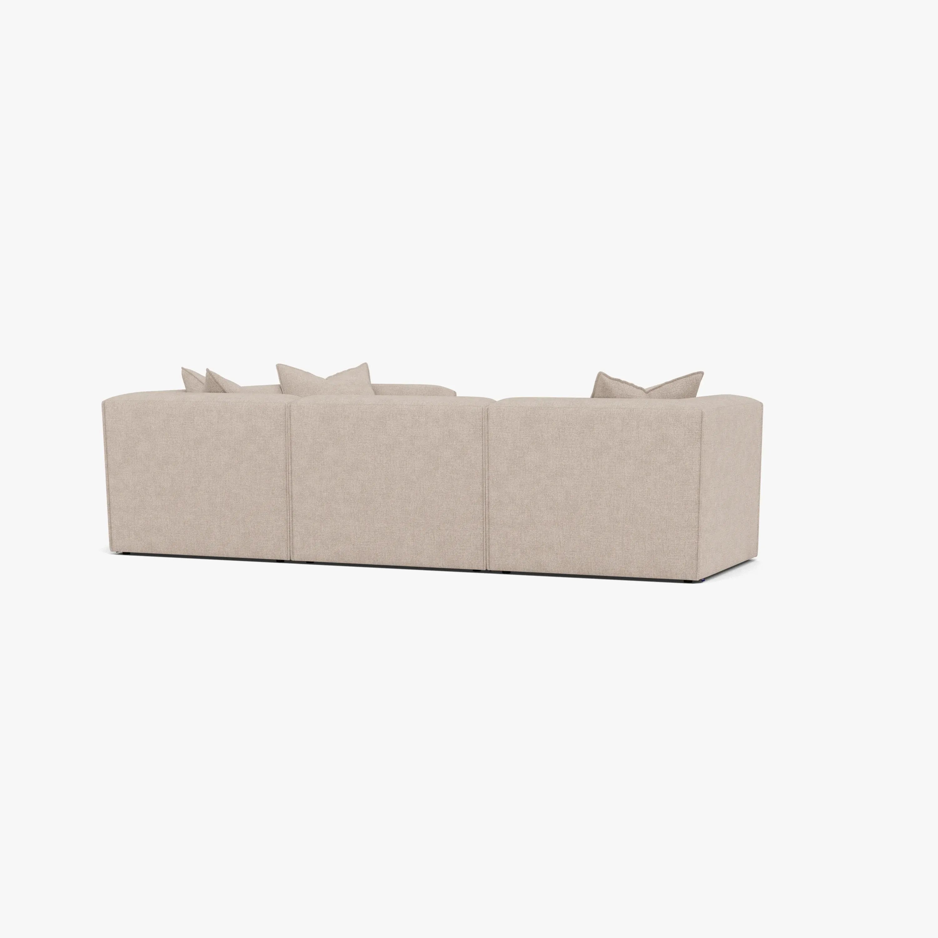 Walt Modular Sofa 4-Seater Corner Ivory Beige Fabric