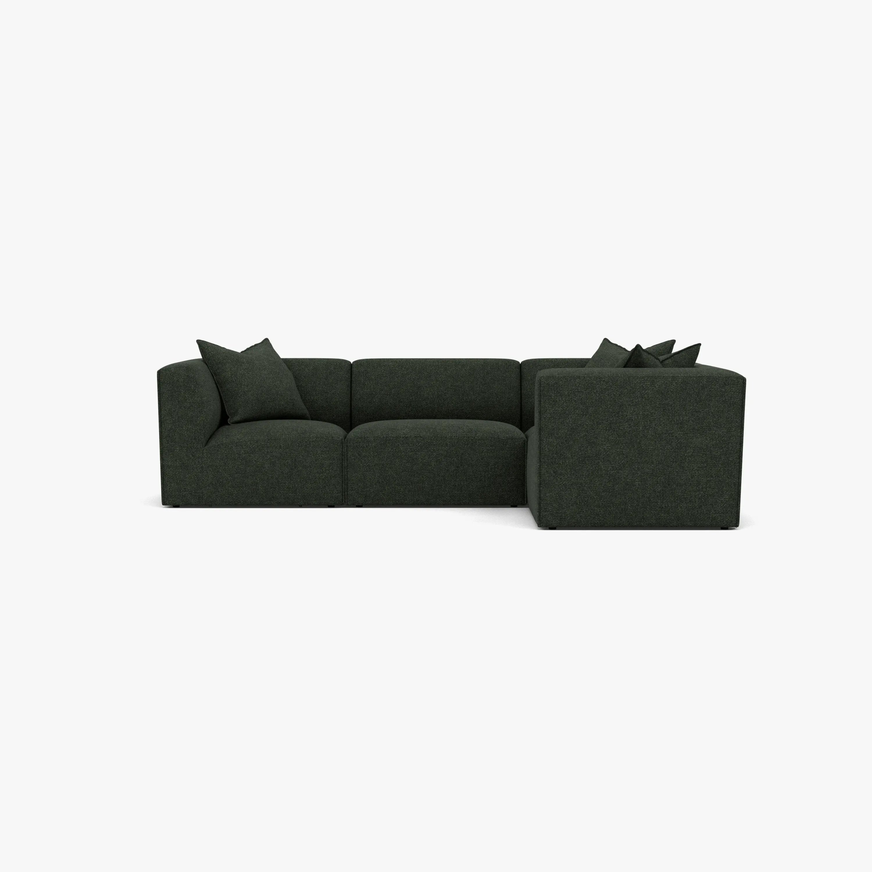 Walt Modular Sofa 4-Seater Corner Olive Green Fabric