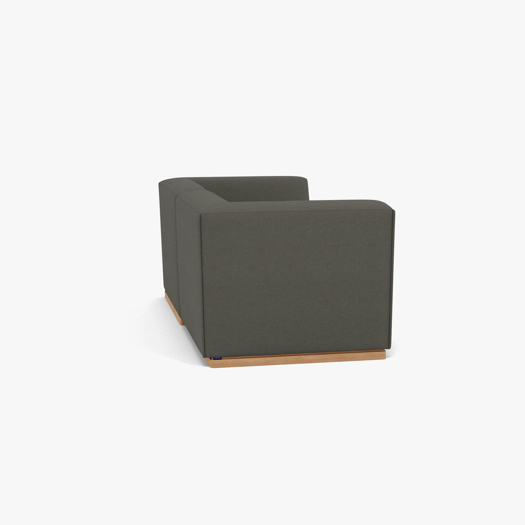 Walter Modular Sofa 2-Seater Quarry Grey Fabric Solid American Oak