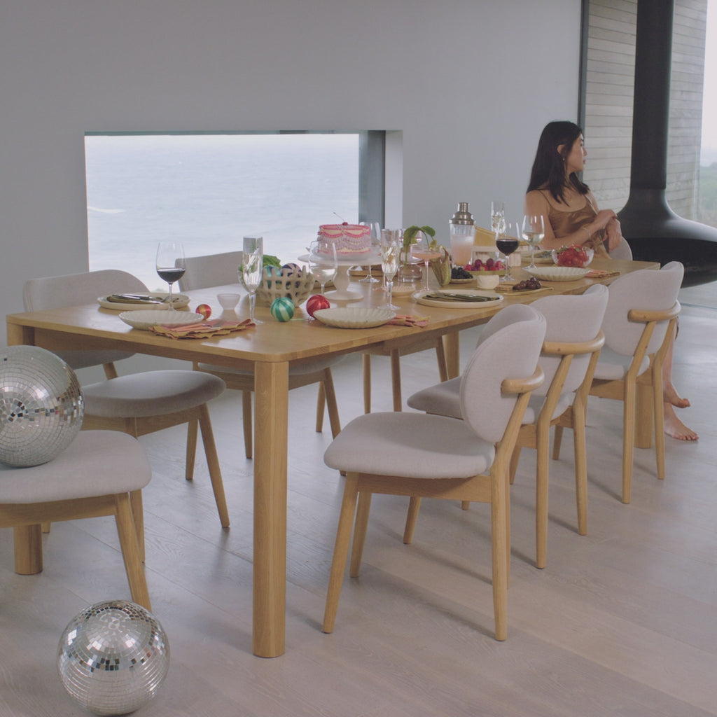 Olivia Dining Table Extendable Solid American Oak