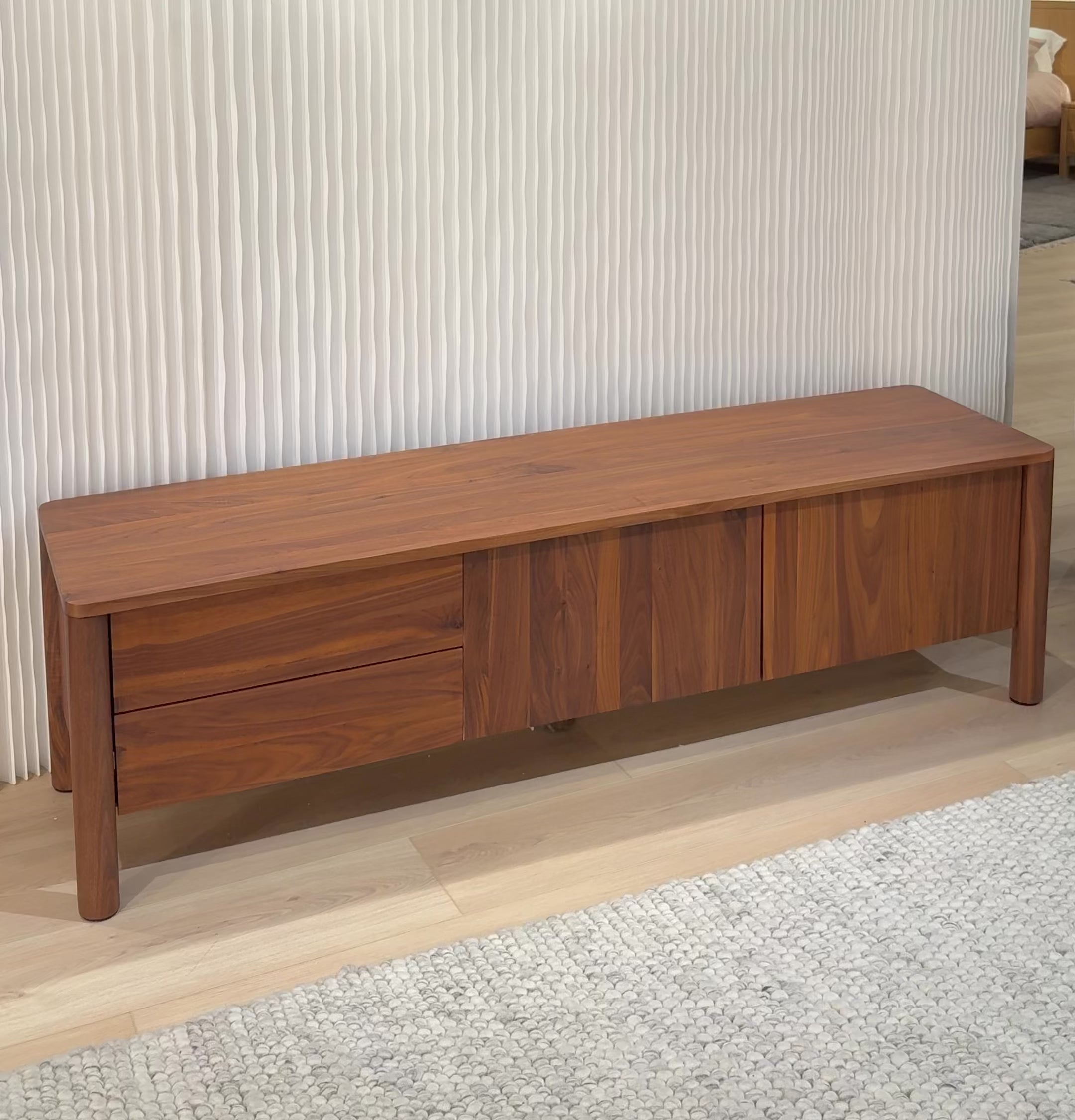 Olivia TV and Media Console Solid American Oak