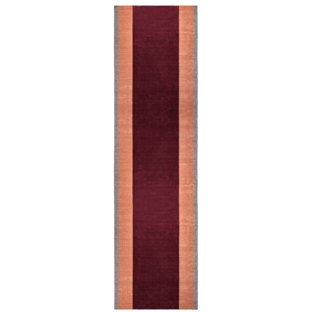 Rand Runner Rug - Handloom New Zealand Wool -  Berry Red