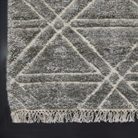 Korsa Hand Knotted Viscose & Wool Rug - Antique Grey - 300 x 400cm